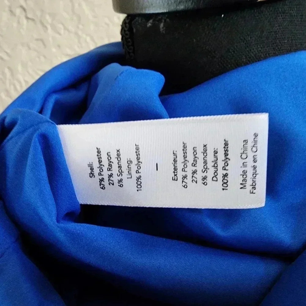 Likely Christiana Slip Gown dress 👗 w/ flounce hem in Olympic blue. Like new - Picture 4 of 11